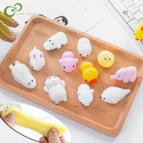 5pcs/10pcs Multi-style Creative Small Cute Animal Pet Toy Adult Children Antistress Simple Figet Toys Cartoon Bath Toy DDJ