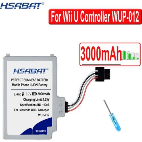 HSABAT 3000mAh Battery for Nintendo for Wii U Controller WUP-012 WUP-010