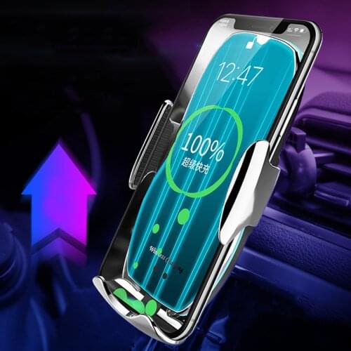 Wireless Charging Car Charger Holder Automatic Clamping 10W Qi Fast Charging Magnetic Plug Air Vent Mount Car Phone Charger