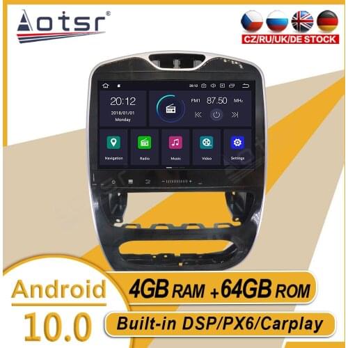 64G For Renault Clio 2017 2018 Car DVD Stereo Multimedia Player Android GPS Navi Audio Radio Tape Recorder Carplay PX6 Head Unit