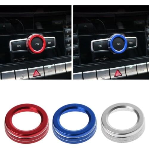 Car Volume Knob Decorative Ring Cover For Mercedes Benz A B E Class GLA CIA GLE ML GL X164 X166 W251 W168 W176 W245 W246 AMG