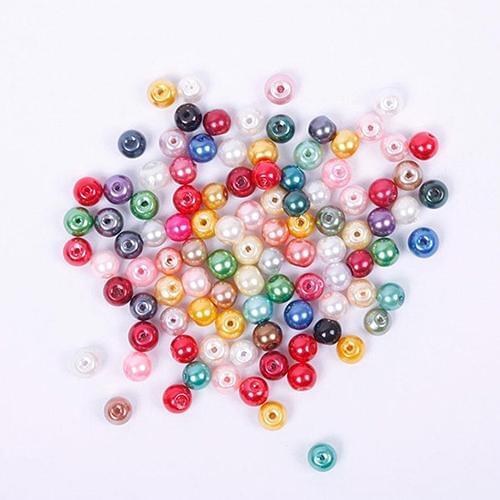 100 Pcs Colorful Round rondelles Spacer Loose Beads 6mm Jewelry Making DIY Necklace Bracelet Findings Crafts