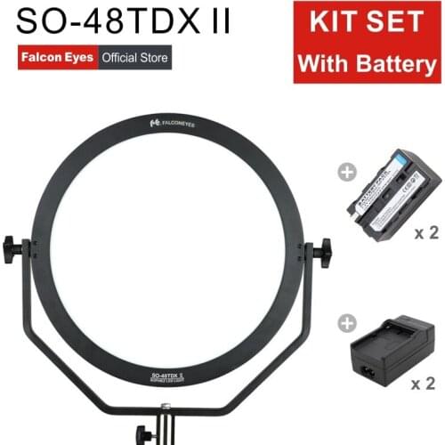 Falcon Eyes LED Soft Beauty Panel Light 48W Bi-color Continuous Lighting Video Film Studio Photography SO-48TDX II Kit Set