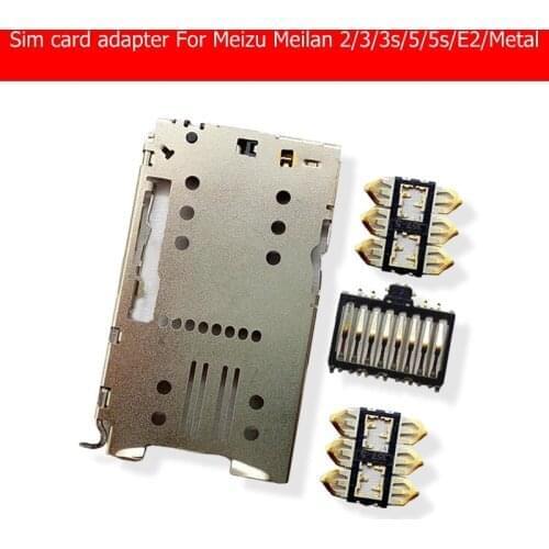 Sim Card Adapter Socket For Meizu Meilan 2/3/3s/5/5s/ES/Metal/X5 pro Memory Card Reader Holder+Inner Connector Panel Replacement