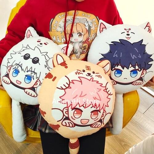 Jujutsu Kaisen Tail Plush Toy Gojo Satoru Fushiguro Megumi Itadori Yuji Cosplay Stuffed Pillow Doll 55cm Cute Cartoon For Gift