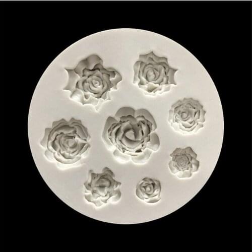 Baking tools DIY Sugar craft Cake The roses Silicone Mold Fondant Mold Cake Candle soap decorating Tools Gum paste Mold