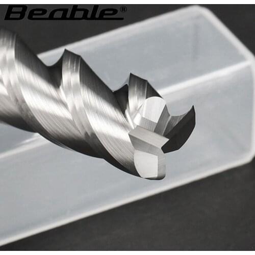 Beable HRC55 Tungsten Carbide End Mill 6mm 3F Long Flute Shank Corner Radius Cutting Tools Round Cutters For Aluminum