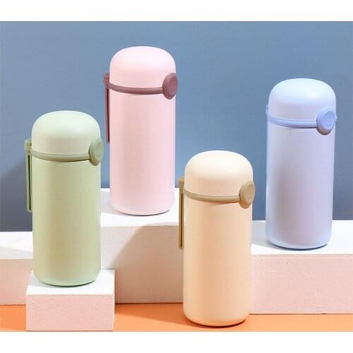 Creative portable Thermos Cup Bottle 304 Stainless Steel Water Drink Bottle Thermos Mug Bottle for Girls Students Children Gift