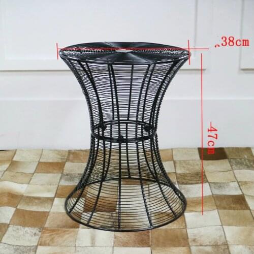 Metal Wrought Iron Tea Table Simple and Modern Solid Iron Round Table Living Room Creative Coffee Table