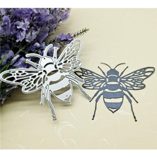 Bee Metal Cutting Dies Stencil DIY Scrapbooking Album Paper Card Template Mold Embossing Craft Decoration
