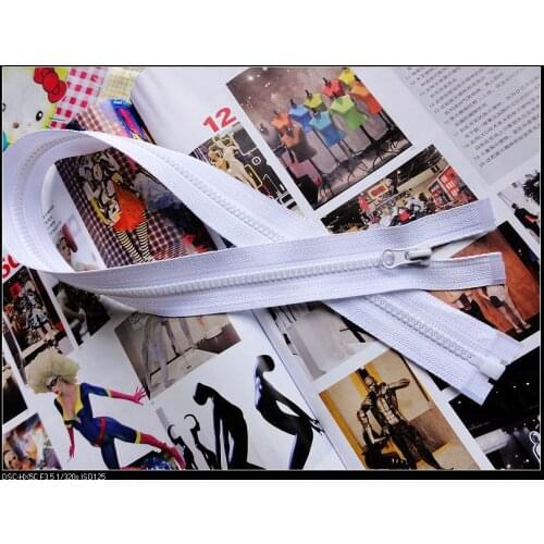 10pcs/lot 3# resin zipper for sewing open end zipper for dress children clothing garment 50cm white free shipping