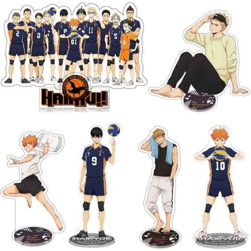 Cartoon Anime Haikyuu!! Acrylic Desk Stand Volleyball Junior Desktop Decor Stand Figure Model Figure Plate Holder Stand Gift