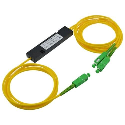 SCAPC 1X2 PLC Singlemode Fiber Optical splitter FTTH PLC SCAPC 1x2 PLC optical fiber splitter FBT Optical Coupler Free shipping