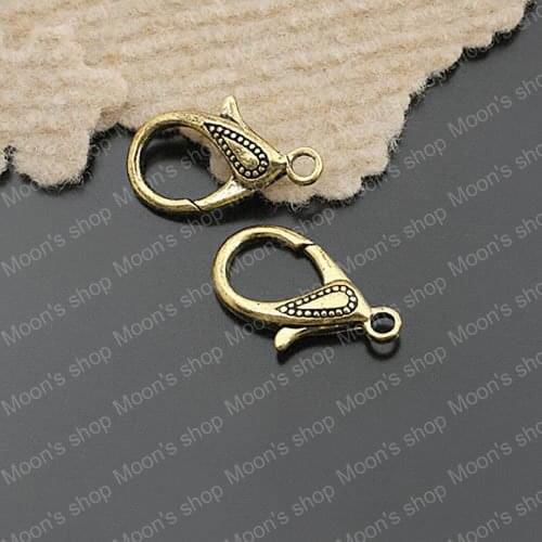 Wholesale Antique Gold color 30*15mm Big Lobster claw clasp Alloy Charms Pendants DIY Fashion Jewelry Findings 10 pcs(JM2846)