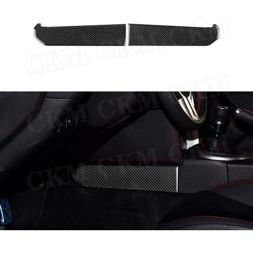 Carbon Fiber Car Control Gear Shift Panel Side Trim Garnish Molding Cover Stickers For Toyota GT86 FT86 ZN6 Subaru BRZ 2013-2020