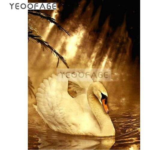 Full Square diamond painting cross stitch kits scenery diy 5d diamond embroidery Swan Lake rhinestone mosaic pattern home decor