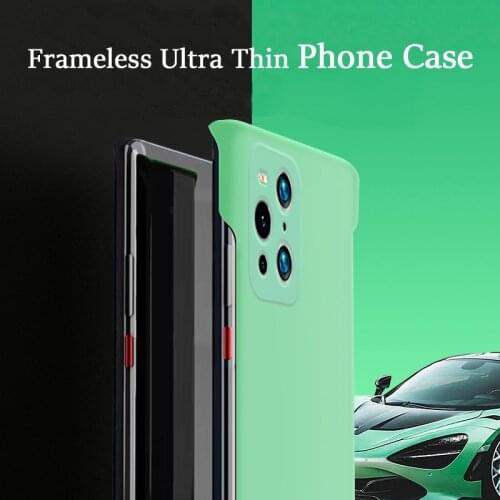 Candy Color Frameless Phone Case For OPPO Find X3 X2 Pro A72 A91 A8 Reno 5 4 3 Pro Plus Slim Ultra Thin Shockproof Phone Cover
