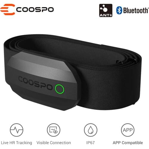 CooSpo Chest Heart Rate Monitor Strap Bluetooth 4.0 ANT+ Heart Rate Sensor Waterproof For Wahoo Garmin Bike Computer
