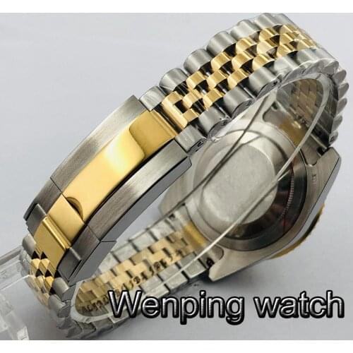 20mm Sterile folding buckle Jubilee solid stainless steel strap for fit 40mm mens watch bands