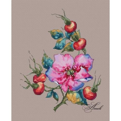 Rose and red fruit 27-32 cross stitch kit aida fabric 18ct 14ct canvas cotton thread embroidery kits DIY craft set