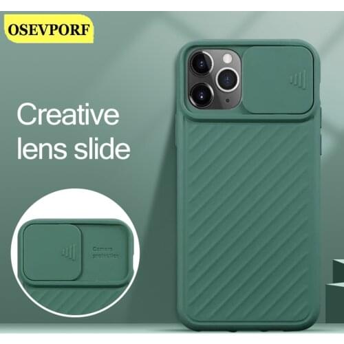 Case for iPhone 12 11 Pro X XS XR 8 7 6 S Plus Camera Privacy Silicone Capinhas Back Cover for iPhone 11 Pro Max XS SE Shell Cap