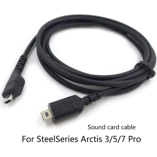 Replacement Sound Card Audio- Cables For Steel-Series Arctis 3/5/7 Pro Headphone Y3ND