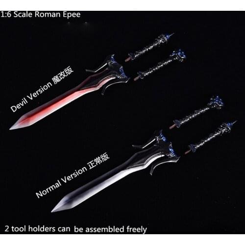 Soldier 1/6 Fitting Roman Gladiator Warrior Epee Antique Soldier Weapon Model Suitable For 12-Inch Doll