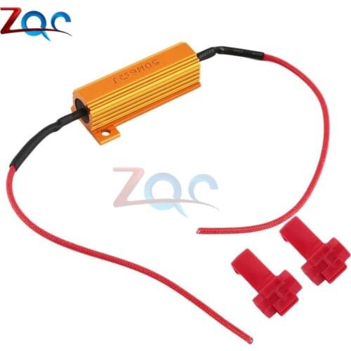 6ohm 50W Load Resistor Canbus Anti-Flashing Decoders For LED bulb Reverse Light Turn Signal Fog Lamp Daytime Running Light