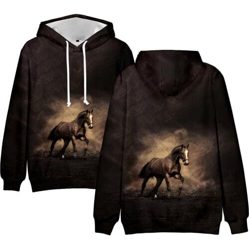 Black Horse Hoodies 3d Boys/girls Streetwear Equus caballus Hoodie Equus Hoodie Sweatshirts Unicorn Pullover Casual Brand Coats