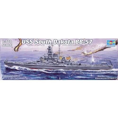 Trumpeter 1/700 scale model 05760 US Navy BB-57 "South Dakota" battleship