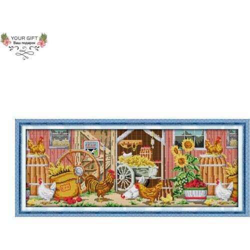 Your Gift F187 Free Shipping 14CT 11CT Counted and Stamped Home Decor Farmhouse Needlepoints Embroidery DIY Cross Stitch Kits