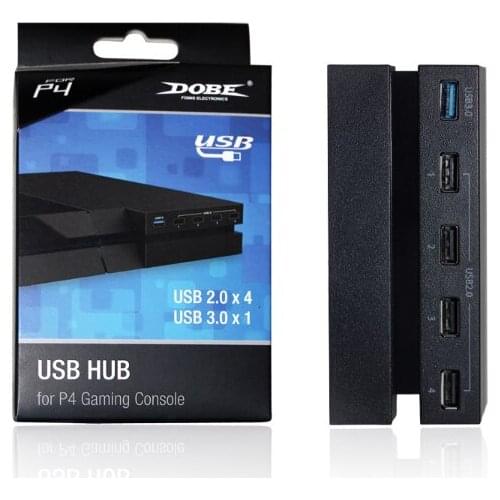 High Speed 5 Ports USB HUB Extender Adapter +8x Extra High Caps +2x LED Stickers For Playstation 4 PS4 Console