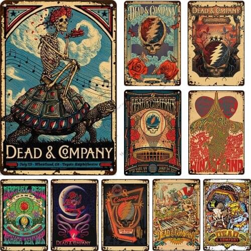 The Grateful Dead Metal Plate Rock Band Metal Tin Sign Retro Poster Home Bar Club Decorative Plate Metal Signs Poster Wall plate