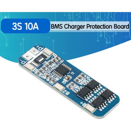 3S 12V 18650 10A BMS Charger Li-ion Lithium Battery Protection Board Circuit Board 10.8V 11.1V 12.6V Electric