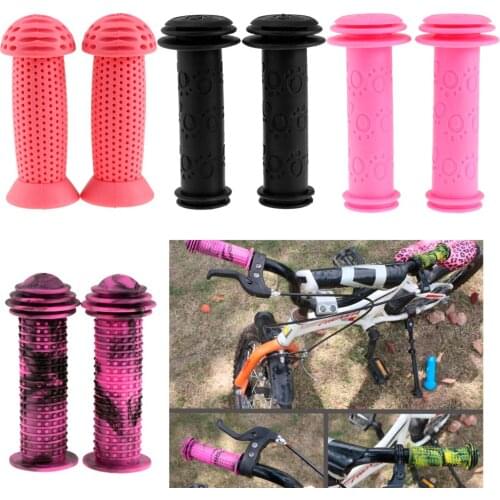 1 Pair Kids Childs Bicycle Handlebar Grip Non Slip Rubber Handle Bar Protector Covers Suitable Handle Inner Dia20mm