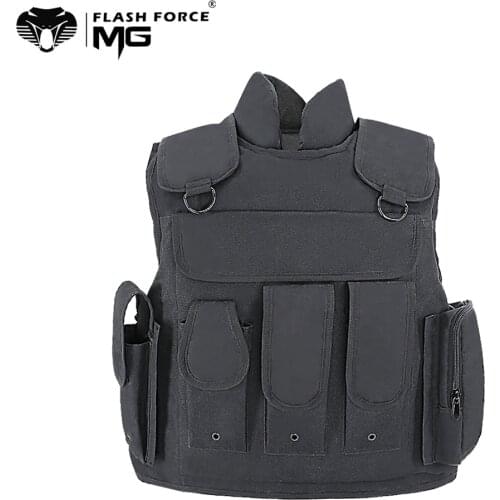 MGFLASHFORCE Mens Tactical Vest Plate Carrier Swat Fishing Hunting Paintball Military Equipment Body Armor Molle Vest