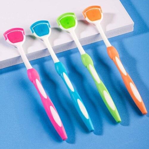 1Pcs Tongue Scraper Nano Tongue Brush Non-Slip Handle Reusable Cleaning Brush Oral Hygiene Dental Care Cleaner Keep Fresh Breath