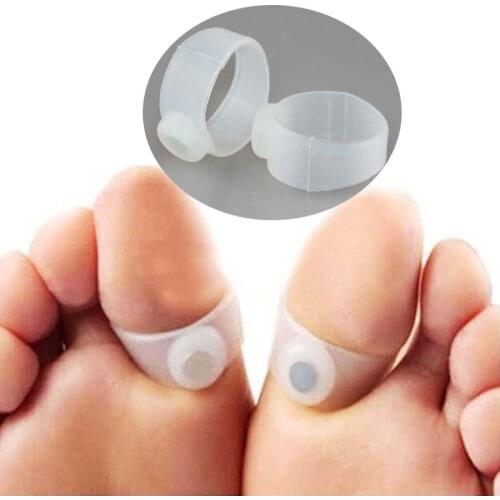 10Pcs=5Pairs Magnet Lose Weight Slim Loss Toe Ring Sticker Silicon Foot Massage Feet Loss Weight Reduce Burn Fat Feet Care C418