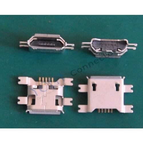 100 pcs/lot) SMD Female Micro USB Connectors Plug fit for MP3, MP4, Phone, Portable Power, Tablet