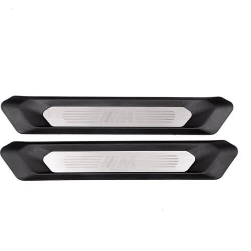 2pcs For BMW X3 G01 2018 2019 Car Rear Row Door Sill Protect Plate Cover Trim For BMW X4 G02 2018 2019 Car Accessories