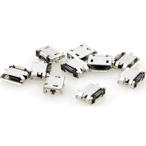2019 10pcs Micro USB MK5P 5pin Female Connector Micro USB Charging Socket Straight