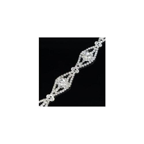 5 Yards/lot 17mm Width Fashion New Crystal Rhinestone Trim For Wedding Dress