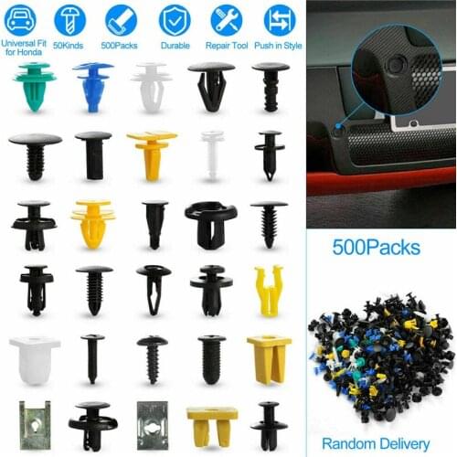 500PCS Universal Mixed Auto Fastener Car Bumper Clip Retainer clip for Car Fastener Rivet Door Panel Liner Car Accessories