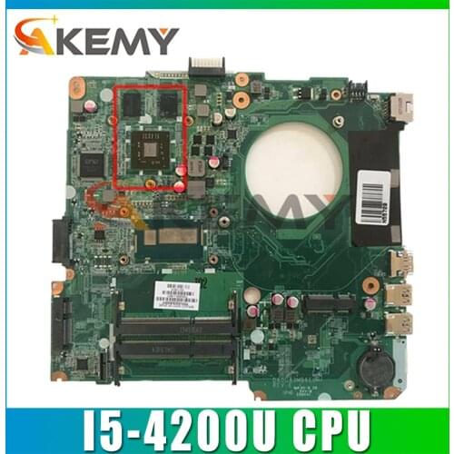 AKemy Laptop motherboard For HP Pavilion 14-N TPN-Q129 Core I5-4200U 14'6 inch Mainboard DA0U83MB6E0 SR170 216-0841009 RAM