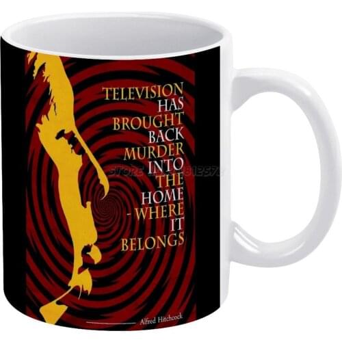 Alfred Hitchcock Quote White Mug 11oz Funny Ceramic Coffee Tea Milk Cups Movie Film Cinema Hollywood Hitchcock Alfred Director M