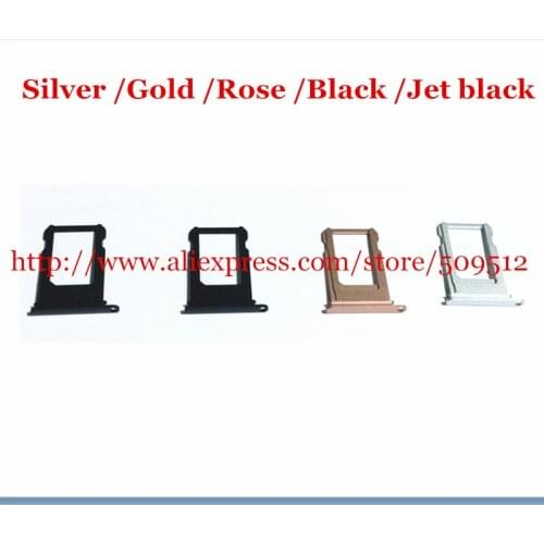 100pcs Brand New Wholesale Sim Card Tray Slot Holder Replacement Parts For iphone 7 4.7" 7g fast ship