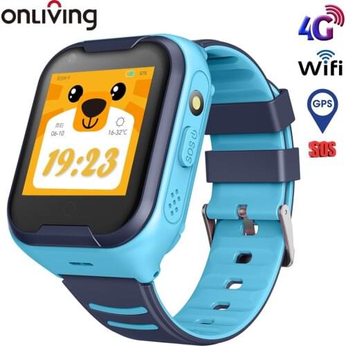 ONLIVING 2021 4G Kids Smart Watch GPS Wifi Ip67 Waterproof 650Mah Big Battery 1.4 Inch Display Camera Take Video Smartwatch Kids