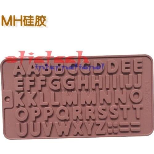 By dhl 200pcs 3D Double 26 Letters Shape Or Happy Birthday Words 0-9 Numers Cake Mold Chocolate Molds Pudding Dessert Decoration
