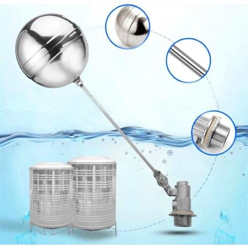 DN25 Stainless Steel Float Valve 1" Cold and Hot Water Tank Floating Ball Valve Stem Flow Control Cistern/Expansion Tanks