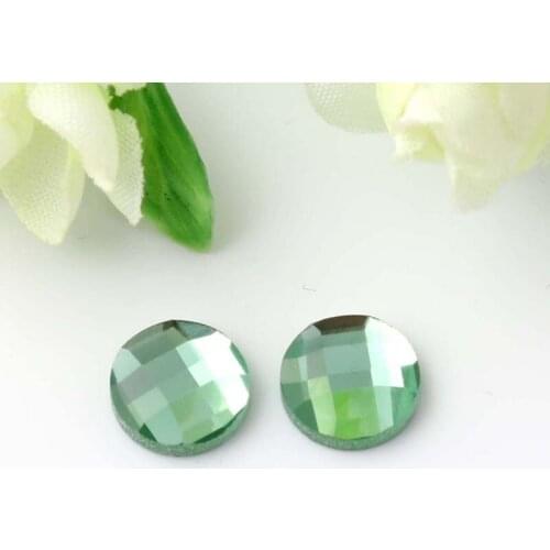 HOT SALE! green round flat back glass crystal rhinestones DIY Watch Decoration and wedding dress jewelry accessories
